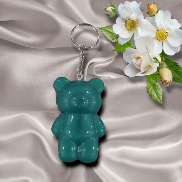 Blue Green Gummy Bear Keychain(Z178) - Picture 1 of 6